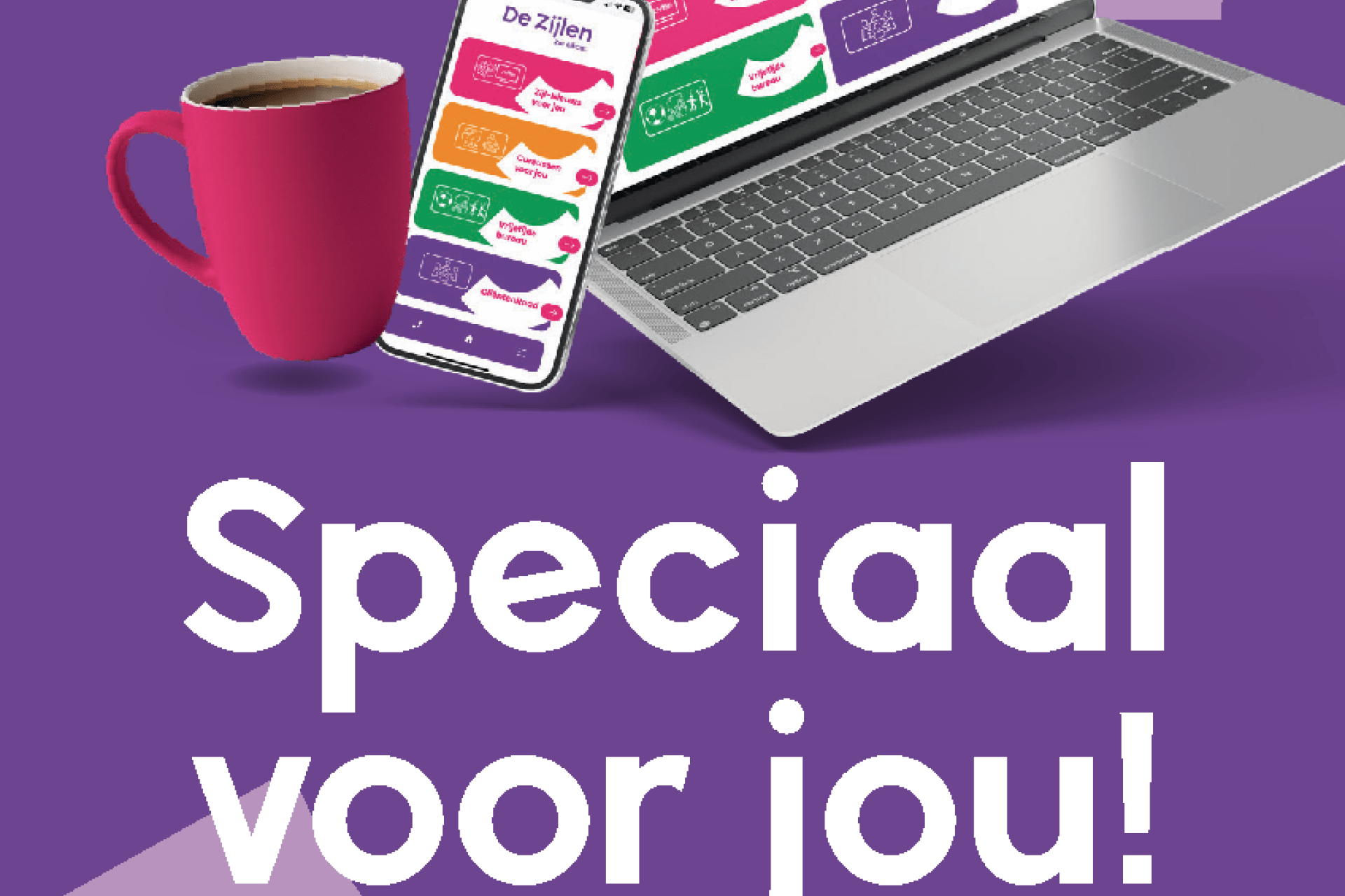 voorkant van een ansichtkaart met de tekst: Speciaal voor jou! en een QR-code
